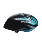 BAJAJ DISCOVER 100 BLACK BLUE TANK