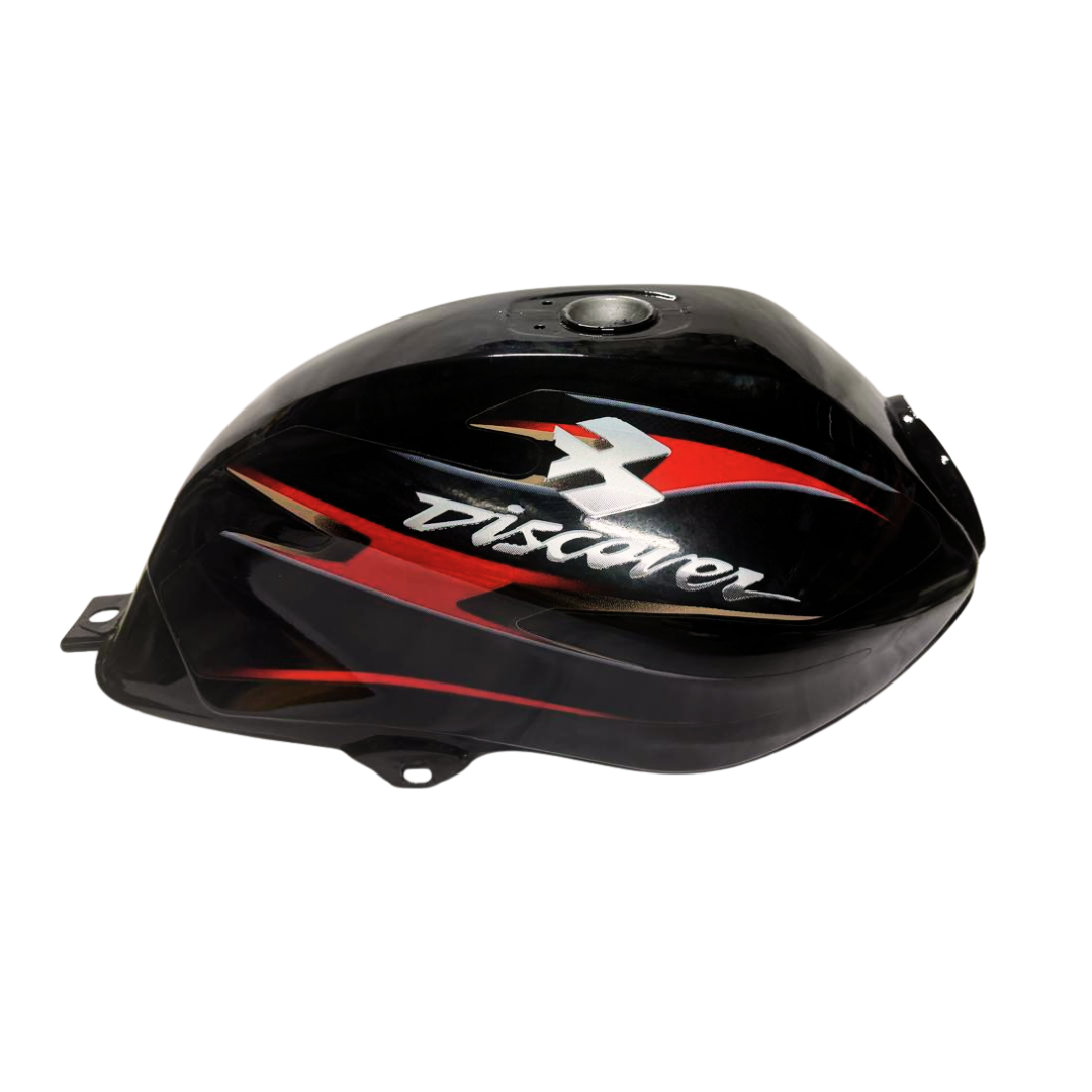 6-1.png BAJAJ DISCOVER 135 BLACK RED TANK - Image 1