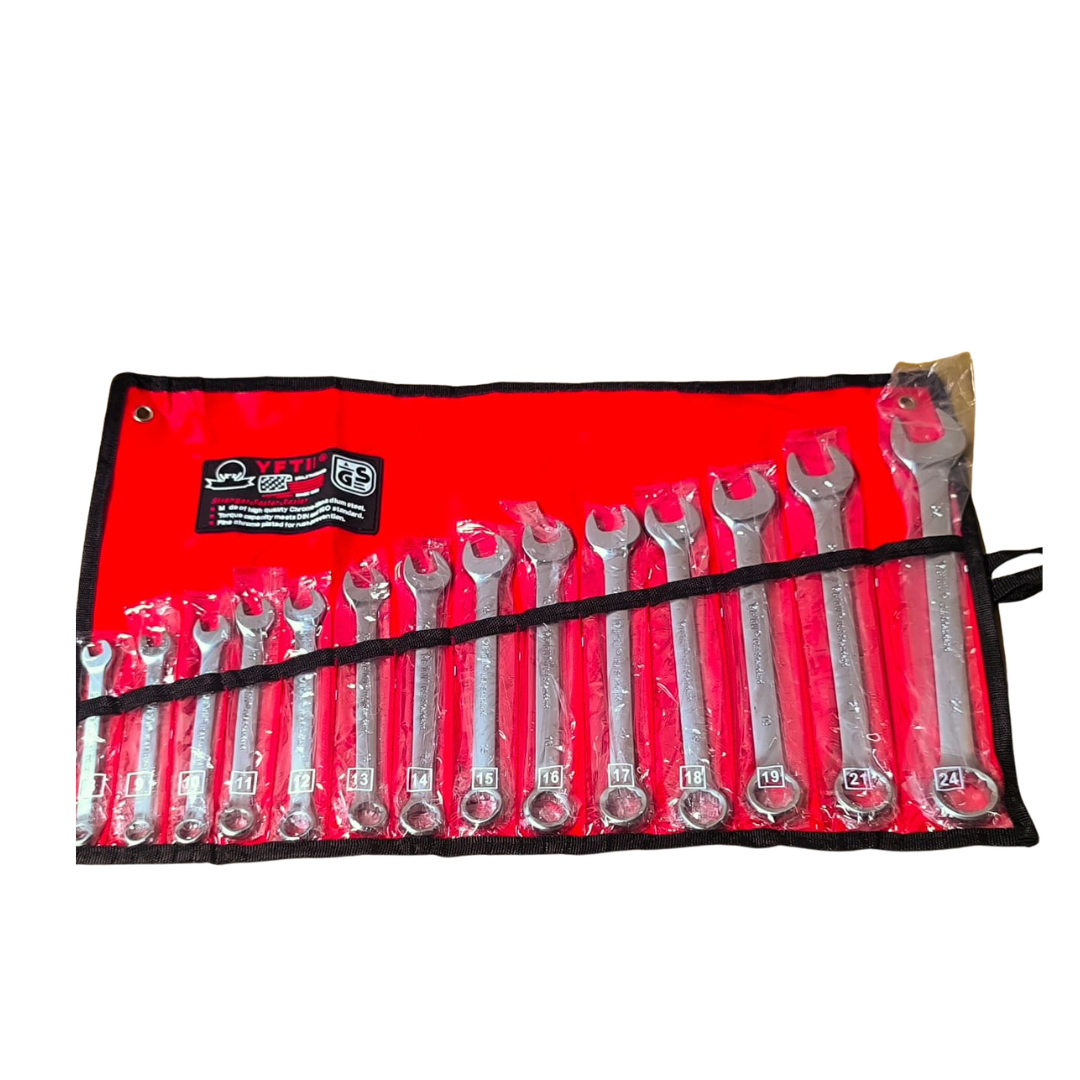 HAND LAMP LED & NORMAL (11) 14 Pcs 8-24 COMBINATION SPANNER SET - Image 1
